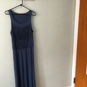 Simple Fringe Maxi Dress